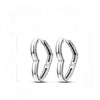 Sterling Silver Heart Wave Earrings