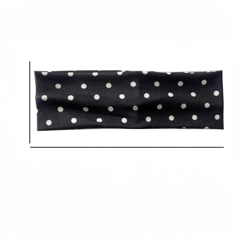 Bandeau large en tissu à pois