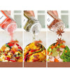 Clear Glass Spice Jar with Bamboo Lid