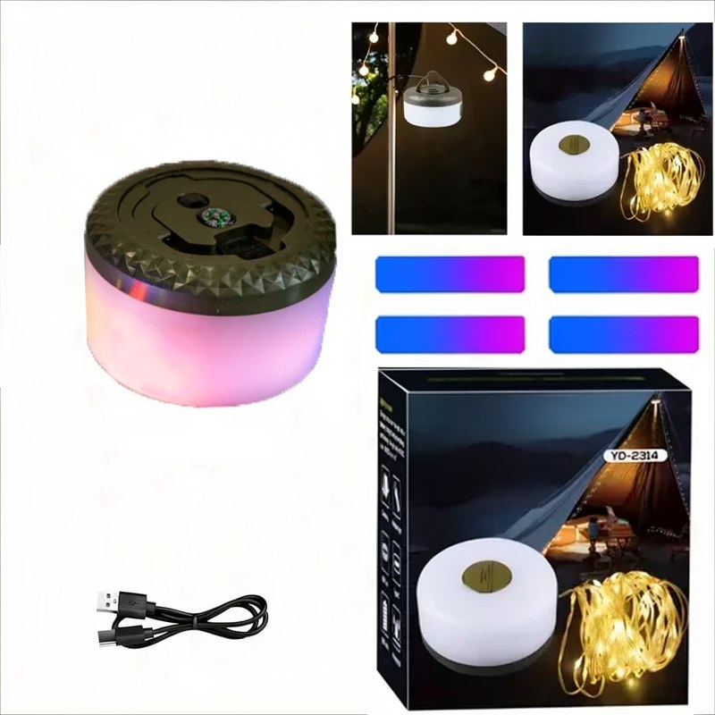 Rechargeable LED Camping Lantern & String Lights