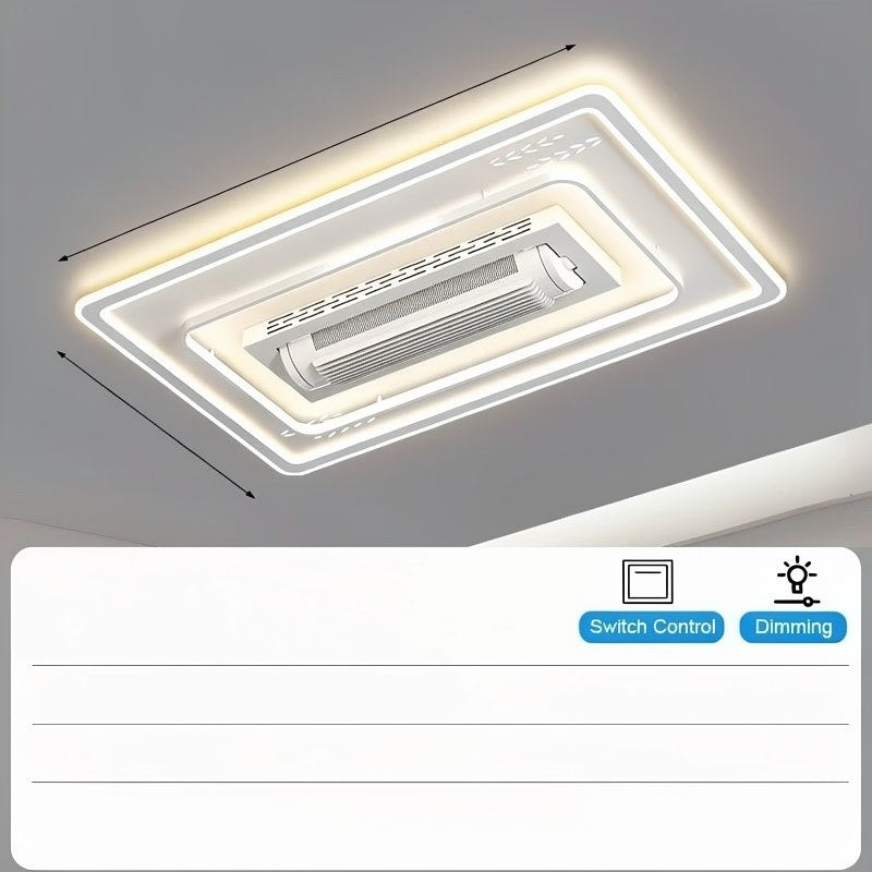 Modern Invisible Bladeless Ceiling Fan Light with Remote Control