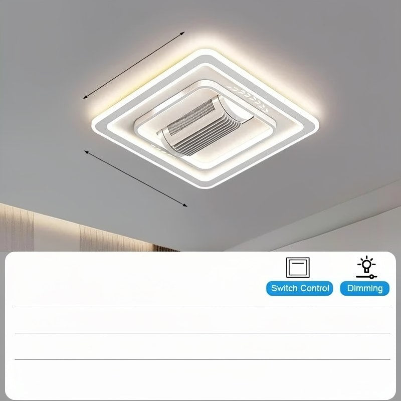Modern Invisible Bladeless Ceiling Fan Light with Remote Control