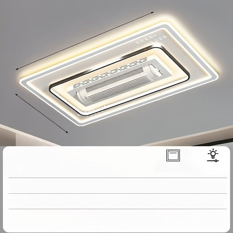 Modern Invisible Bladeless Ceiling Fan Light with Remote Control