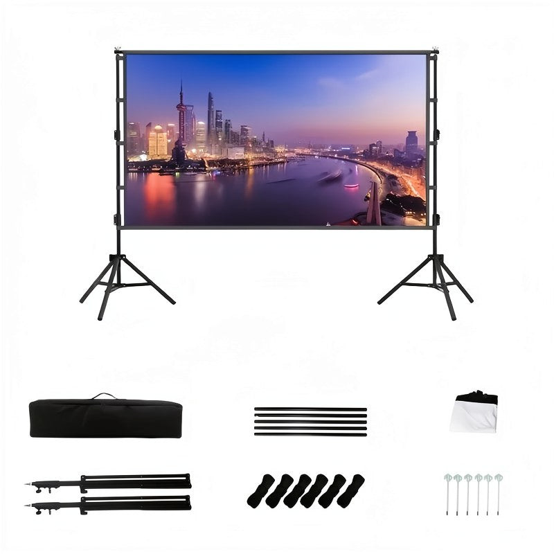 شاشة عرض محمولة بدقة 4K HD مع حامل ثلاثي القوائم