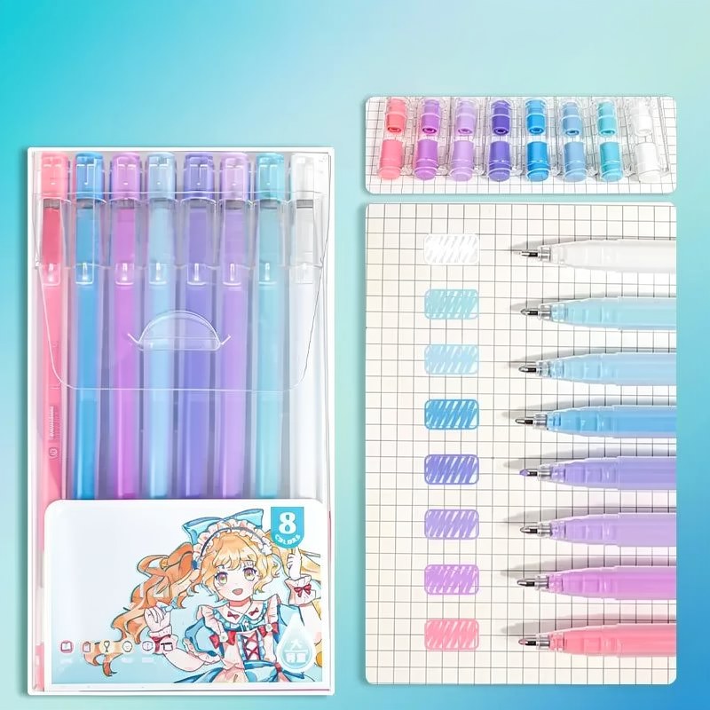 Acrylic Gel Pen Set with Sliding Tray