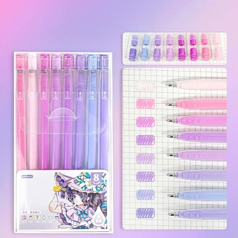 Acrylic Gel Pen Set with Sliding Tray