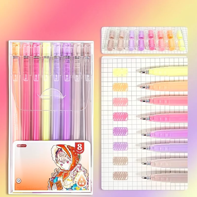 Acrylic Gel Pen Set with Sliding Tray