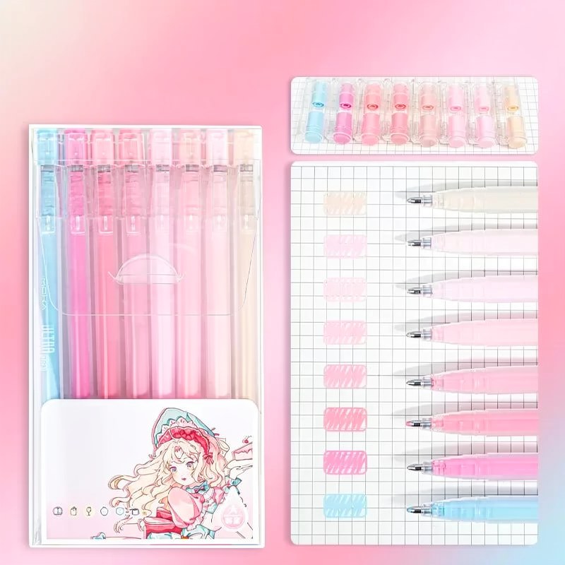 Acrylic Gel Pen Set with Sliding Tray