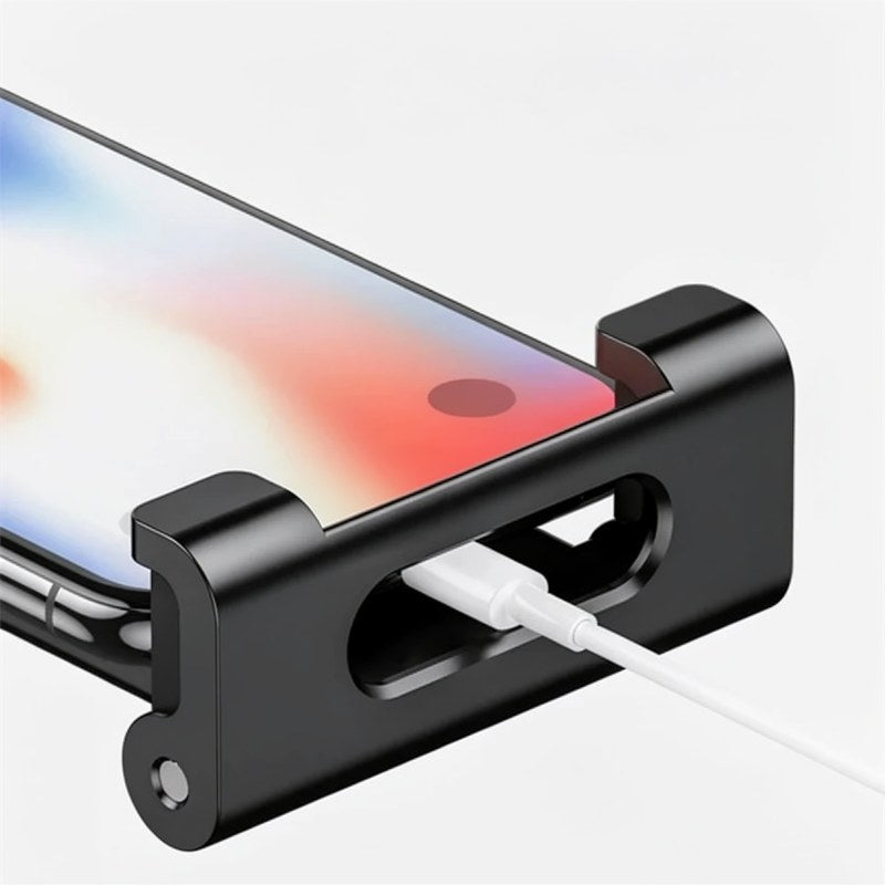 Support réglable noir pour tablette ou téléphone, accessoire de dossier de siège auto.