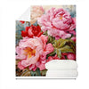 Floral Print Microfiber Throw Blanket