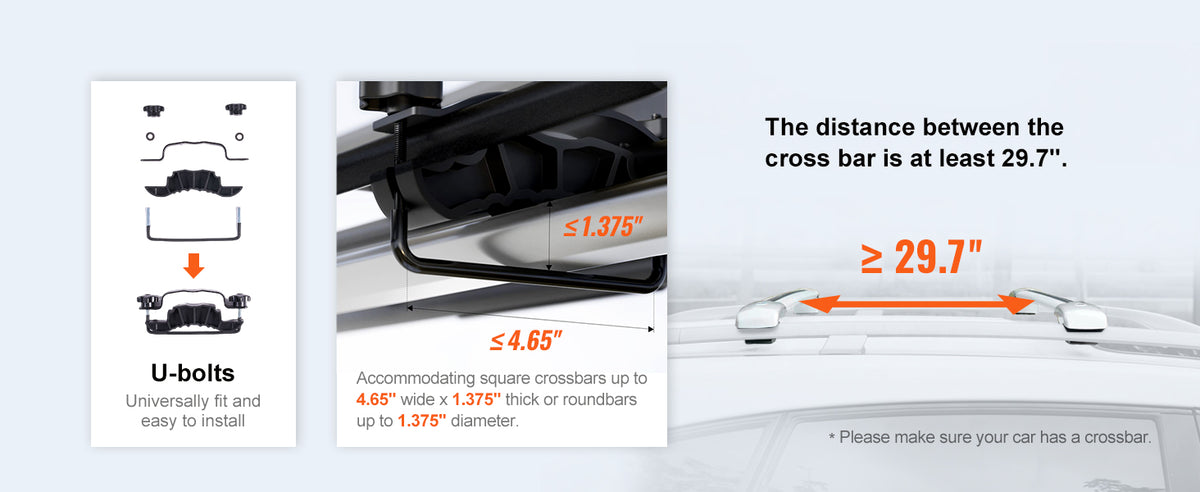 Heavy-Duty Roof Rack Cargo Basket with Wind Fairing