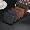 Personalized Engraved Leather Wallet for Men with Coin Pocket