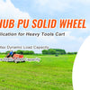 10" Solid PU Run-Flat Wheels with Metal Hub (2-Pack)