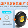 10" Solid PU Run-Flat Wheels with Metal Hub (2-Pack)