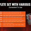 A complete set of thread repair kits including UNC, UNF, and Metric sizes with various thread files and dies.