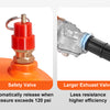 A set of tools including a pressure gauge, safety valve, exhaust valve, and duck-bill barrel for tire bead seating.