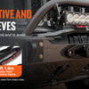 Long protective and warning sleeves installed on a vehicle's front, showing orange rope limits.